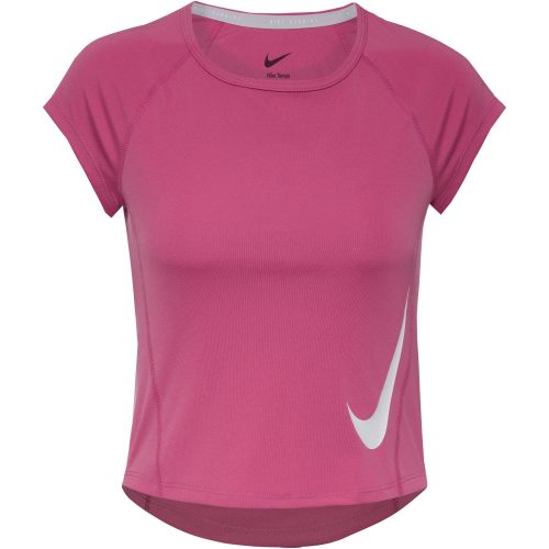 Nike, Nike - T-Shirt, W Nk Tempo Swoosh Run Df Ss, L, Rosa