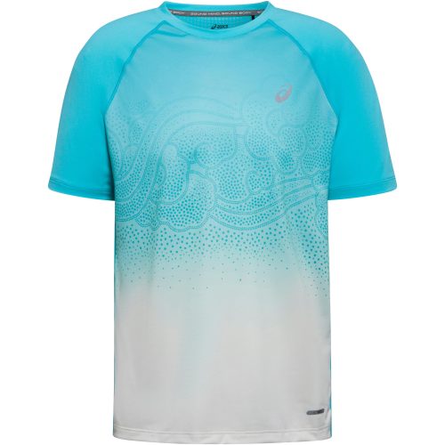 Asics, Asics Laufshirt "ROAD FADE SS TOP" Kurzarm, für Erwachsene, mit Grafik-Print, mit Mesh-Einsätzen