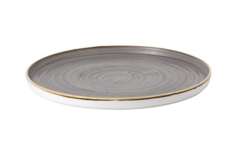 Churchill, Churchill Teller rund Stonecast Peppercorn mit erhöhtem Rand; 27.5x2 cm (ØxH); grau/braun; rund; 6 Stück / Pack