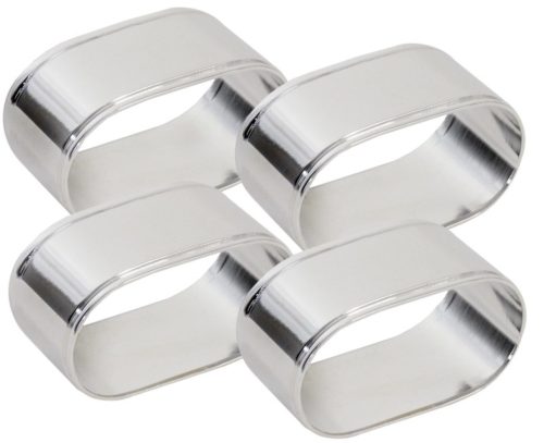 Contacto, Serviettenring Contacto Bander - Farbe: Silber - Material: Versilbert, Messing - Serviettenring