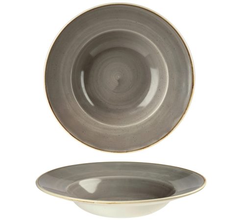 Churchill, Churchill Teller tief Stonecast Peppercorn; 284 ml, 24x3.7 cm (ØxH); grau/braun; rund; 12 Stück / Pack
