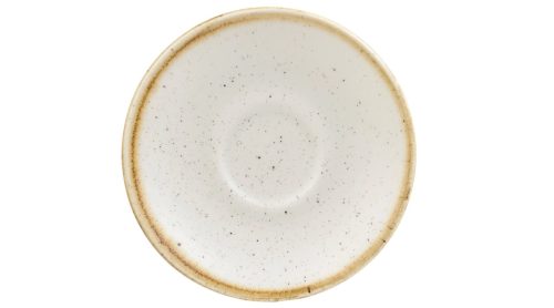 Churchill, Churchill Espresso Untere Stonecast Barley White; 11.8 cm (Ø); weiss/braun; rund; 12 Stück / Pack