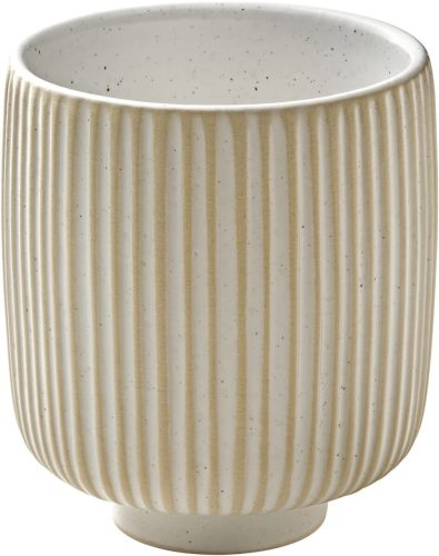 Playground, Playground Becher Nara hoch Relief; 320 ml, 8x9.5 cm (ØxH); weiss; 6 Stück / Pack