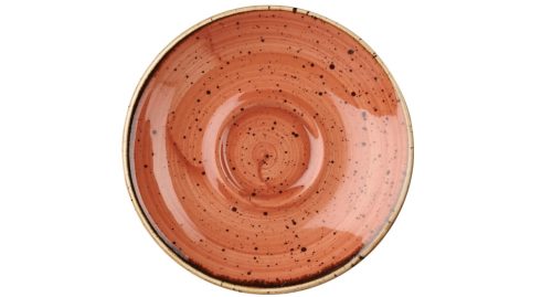 Churchill, Churchill Espresso Untere Stonecast Orange; 11.8 cm (Ø); orange/braun; rund; 12 Stück / Pack