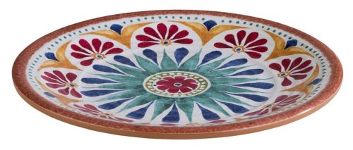 Aps, APS Teller ARABESQUE, flach, Ø 21,5 cm; 21.5x2 cm (ØxH); beige/blau; rund