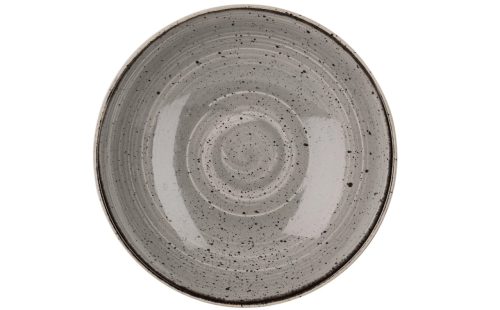 Churchill, Churchill Schale tief Stonecast Peppercorn Coupe; 426 ml, 18.2x3 cm (ØxH); grau/braun; rund; 12 Stück / Pack
