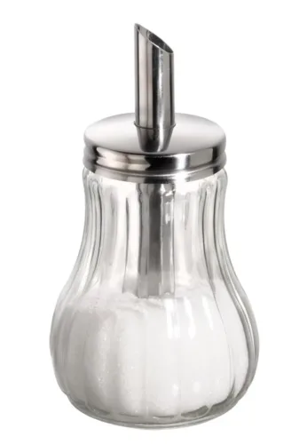 Aps, APS Zuckerdosierer; 250 ml, 8x15 cm (ØxH); silber/transparent; rund