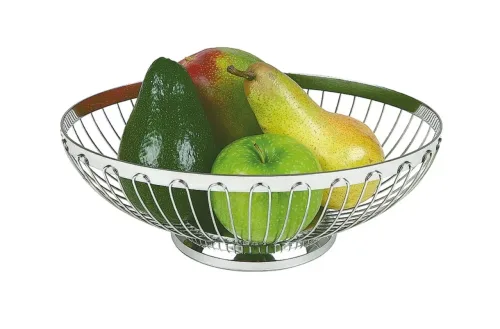 Aps, APS Brot- und Obstkorb VIRON, Edelstahl; 20.5x15.5x7 cm (LxBxH); silber; oval