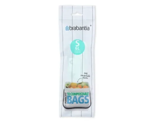 Brabantia, Brabantia PerfectFit Kompostierbare Müllbeutel | 6 l | 10 Stück