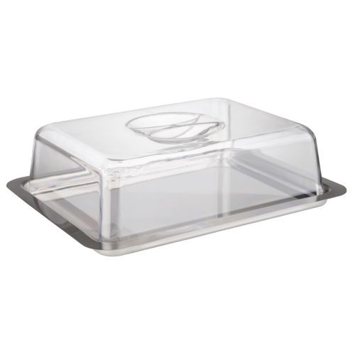 Aps, APS Tablett mit Haube; 27x18x7 cm (LxBxH); silber; rechteckig