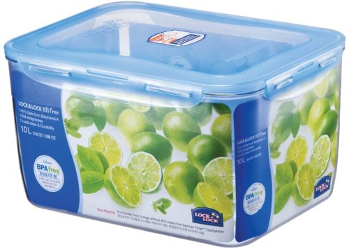 Lock&Lock, Lock&Lock Vorratsdose Sound Lock Transparent/Blau Kunststoff 32.3 cm 17.7 cm - Farbe: transparent, blau - Material: Tritan - Vorratsdose