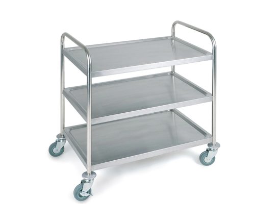 Aps, APS Servier-/Transportwagen 3 Borden; 91x51x93 cm (BxTxH); silber