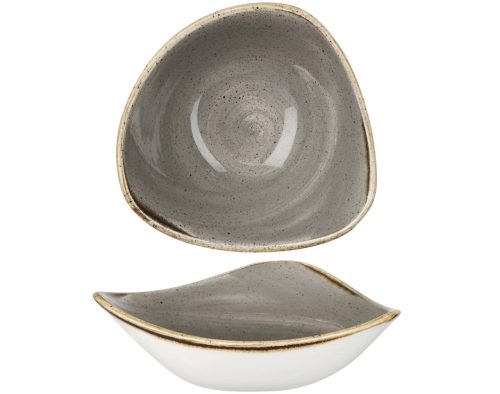 Churchill, Churchill Bowl Stonecast Peppercorn dreieckig; 260 ml, 15.3 cm (B); grau/braun; dreieckig; 12 Stück / Pack