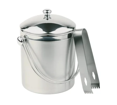 Eiseimer doppelwandig, D12cm, H14cm mit Zange