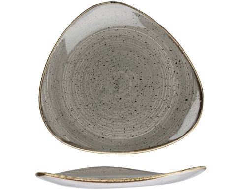 Churchill, Churchill Teller Stonecast Peppercorn dreieckig; 26.5 cm (B); grau/braun; dreieckig; 12 Stück / Pack