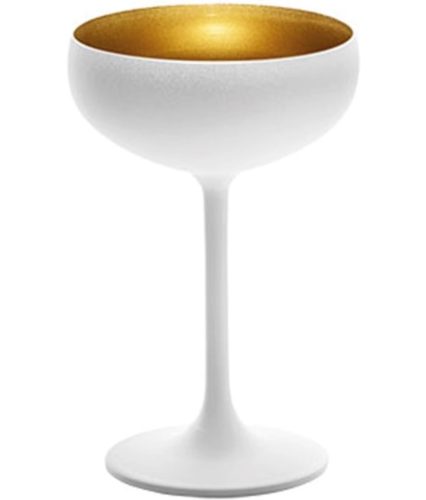 Vega, VEGA Champagnerschale Joleen; 220 ml, 9x15.1 cm (ØxH); weiss/gold; 6 Stück / Pack