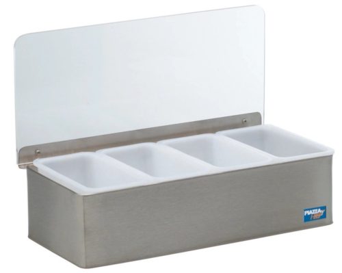 Piazza, Aufbewahrungsbox Piazza Silber Edelstahl/Kunststoff 9 cm 30 cm - Aufbewahrungsbox