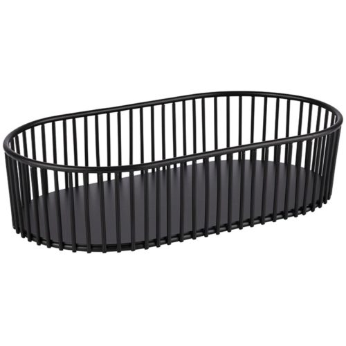 Aps, APS Korb oval; 29x16x7 cm (LxBxH); schwarz; rund