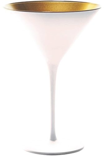 Vega, VEGA Martiniglas Joleen; 210 ml, 11.6x17.3 cm (ØxH); weiss/gold; 6 Stück / Pack