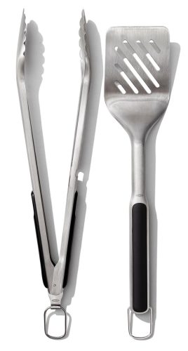 OXO, Grillzange Oxo Schwarz/Silber Edelstahl/Polyethylen 3.94 cm - Material: Edelstahl/Polypropylen - Grillzange