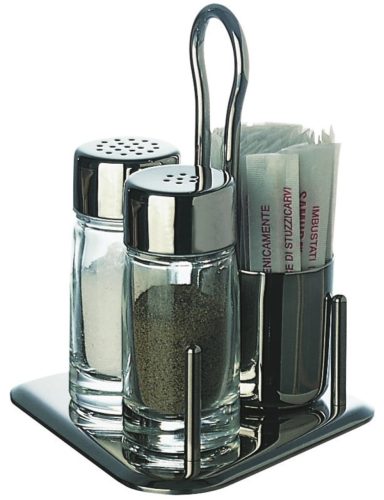 Piazza, Piazza Transparent Edelstahl 9.8 cm 14.7 cm - Menage