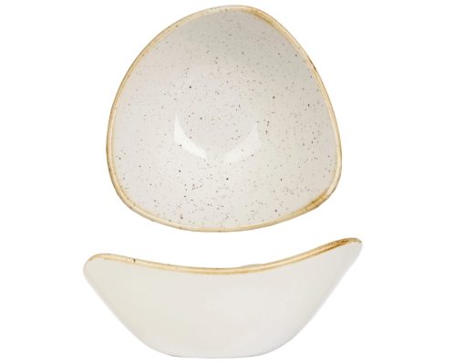 Churchill, Churchill Bowl Stonecast Barley White dreieckig; 260 ml, 15.3 cm (Ø); weiss/braun; dreieckig; 12 Stück / Pack