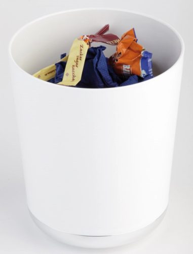 Aps, APS Tischreste- / Besteck Behälter Base Chrom; 1300 ml, 13x15.5 cm (ØxH); weiss; rund