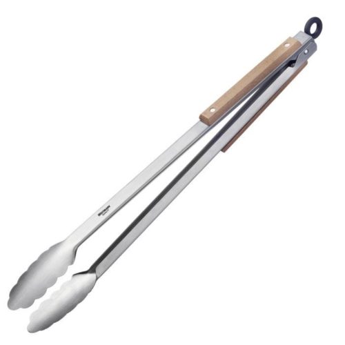 Westmark, Westmark Grillzange Classic Wood; 44x4x3.7 cm (LxBxH); silber/braun