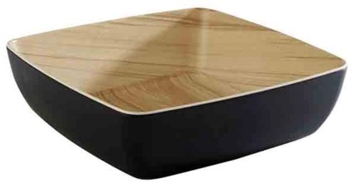 Aps, APS Schale FRIDA, Melamin, eckig; 2650 ml, 25x25x7.5 cm (LxBxH); beige/schwarz; quadratisch