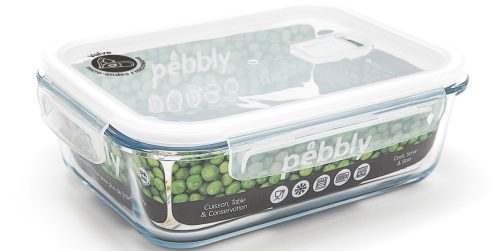 DIVERSE, Diverse Vorratsdose Pebbly Transparent Glas 22.9 cm 7.6 cm - Vorratsdose