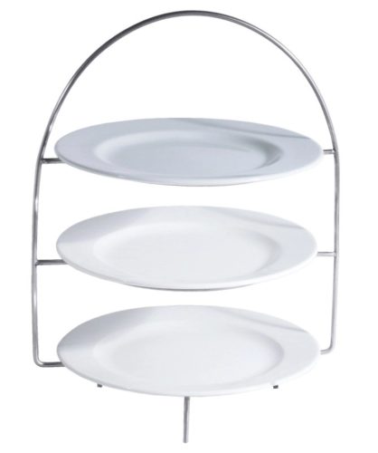 Contacto, Etagère Contacto Bander Weiss Edelstahl 39 cm - Etagère