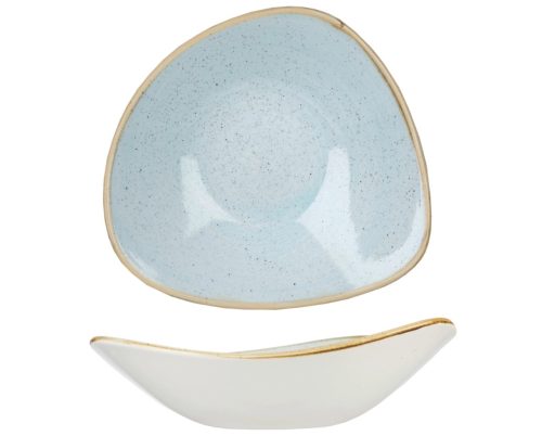 Churchill, Churchill Bowl Stonecast Duck Egg dreieckig; 370 ml, 18.5 cm (B); hellblau/braun; dreieckig; 12 Stück / Pack