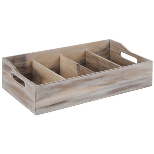 Aps, APS Besteckbehälter Vintage; 51x28x13 cm (LxBxH); weiss