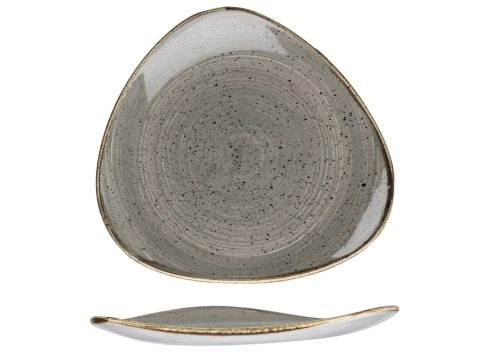 Churchill, Churchill Teller Stonecast Peppercorn dreieckig; 19.2 cm (B); grau/braun; dreieckig; 12 Stück / Pack