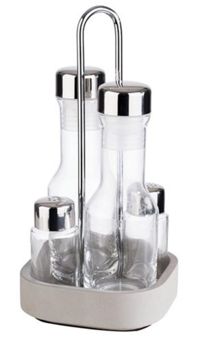 Aps, APS Element Transparent Metall/Edelstahl/Glas 12.5 cm 25 cm - Menage