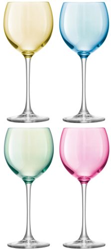 LSA International, LSA International Weingläser-Set Polka Weiss Glas 20.5 cm 8.7 cm - Farbe: weiss/pastell - Weingläser-Set