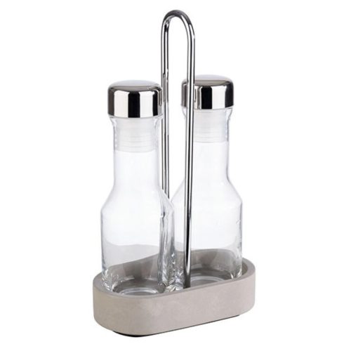 Aps, APS Element Transparent Glas/Edelstahl 8 cm 25 cm - Öl- und Essigspender