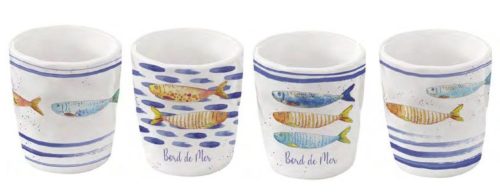 Easy Life, Easy Life Kaffeetasse Bord de Mer Weiss/Blau Porzellan 0.12 l - Farbe: weiss, blau - Kaffeetasse
