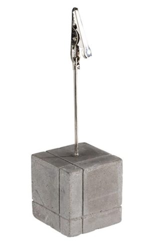 Aps, APS Kartenhalter Beton eckig; 3x3x12 cm (LxBxH); weiss; 4 Stück / Pack