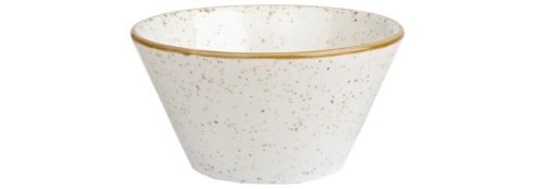 Churchill, Churchill Bowl Stonecast Barley White Snack; 340 ml, 12.1x6.5 cm (ØxH); weiss/braun; rund; 12 Stück / Pack