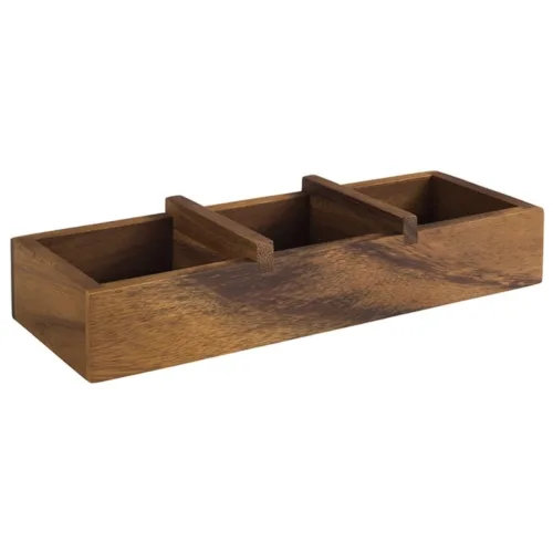Aps, APS Behälter Table Braun Holz 23.5 cm 8.5 cm - Material: Akazie - Behälter