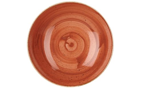 Churchill, Churchill Schale tief Stonecast Orange Coupe; 1136 ml, 24.8x3.6 cm (ØxH); orange/braun; rund; 12 Stück / Pack