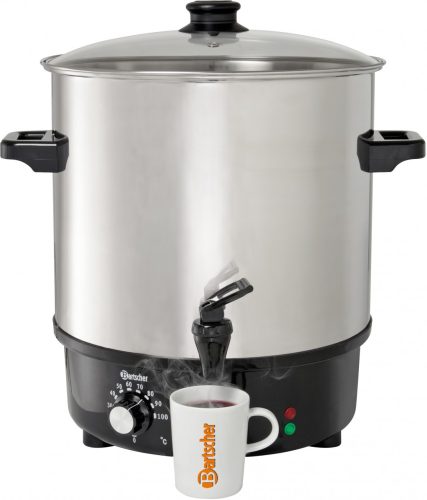 Bartscher, Bartscher Glühweintopf 25 Liter – Gastro Kaffeemaschine/Gastro Getränkespender – edelstahl