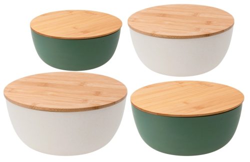 DIVERSE, Diverse Salatschüssel Pebbly Grün Bambus/Kunststoff 23.5 cm 12 cm - Salatschüssel