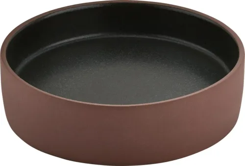 Playground, Playground Teller flach/tief 2in1; 16x4.5 cm (ØxH); braun/schwarz; rund