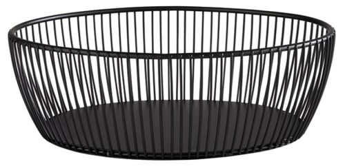 Aps, APS Korb Svart eckig; 24x19x8 cm (LxBxH); schwarz; oval