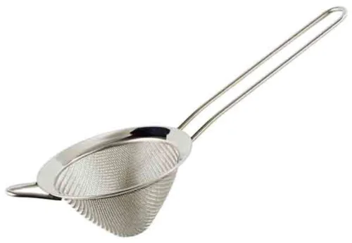 Aps, APS Barsieb Ø 8,5 cm, Griff 11,5 cm; 8.5x22x8.5x4.5 cm (ØxLxBxH); silber