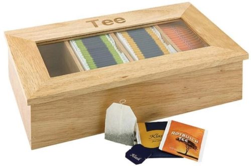 Aps, APS Teebox, Holz (Rubberwood); 33.5x20x9 cm (LxBxH); natur