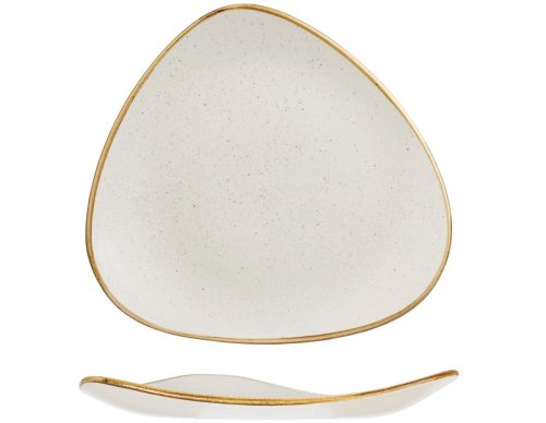 Churchill, Churchill Teller Stonecast Barley White dreieckig; 26.5 cm (B); weiss/braun; dreieckig; 12 Stück / Pack