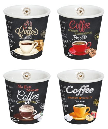 Easy Life, Easy Life Espressotasse It's coffee time Mehrfarbig Porzellan 0.08 l - Espressotasse
